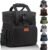 Expandable Lunch Box Cooler Bag – Insulated Soft Lunch Bag for Men Women – Large Lunchbox for Adults Work Camping Outdoor Travel Black 16L