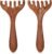 Massage Comb, 2 Pcs Protable Head Scratcher Scalp Wooden Massager Wide Tooth Sandalwood Hair Combs for Women Men
