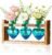 Nacome Plant Terrarium Propagation Stations: Mothers Day Gifts for Mom Plant Lovers Women Wife Daughter – 3 Bulb Glass Vases with Wooden Stand Tabletop for Hydroponics Home Garden Decor