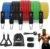 WHATAFIT Resistance Bands, Exercise Bands, Workout Bands with Handles, Door Anchor and Ankle Straps, 5 Resistance Levels Fitness Bands for Strength Training, Physical Therapy, and Home Gym Equipment