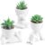Der Rose 3 Pack Fake Plants for Office Desk Accessories Artificial Succulents Plants for Room Bathroom Home Decor for Women