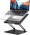 BESIGN LS10 Laptop Stand for Desk, Ergonomic Adjustable Notebook Tablet Stand, Foldable Laptop Riser, Portable Desktop Book Stands, Computer Holder Compatible with 10-14″ Laptops, Black