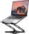 LOXP Adjustable Laptop Stand for Desk, Metal Foldable Laptop Riser, Portable Ventilated Cooling Laptop Holder, Ergonomic Computer Notebook Stand Compatible with 10-15.6″ Laptops