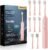 7MAGIC Sonic Electric Toothbrush for Adults and Kids – Up to 180 Days Runtime, 42000 VPM Powered Toothbrush, 5 Modes & 3 Intensities for Sensitive Teeth & Braces, Includes 8 Brush Heads, Pink