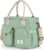 Hafmall Large Insulated Lunch Bag for Women, Leakproof Lunch Box for Men, Wide Opening Lunch Tote Bag with Shoulder Strap, Reusable Adult Lunch Bag For Work, Picnic, Green
