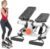 Sunny Health & Fitness Mini Steppers with Digital Monitor and Resistance Bands, Compact Low-Impact Cardio Machines for Home Workouts