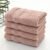 Soft Lightweight Hand Towels Set of 4, Rayon Made from Bamboo & Cotton Blend, Gentle Towels for Face and Hands, Guest Bathroom, Powder Room and Travel, 14 x 30 Inches, Brown