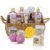 Aqua Elegante Bath Spa Gift Set – 15 Piece Premium Basket with Wash, Bubble Bath, Lotion, Salts, Body Scrub, Towel, Shower Puff, Bathbombs, Reusable Basket, Gifts for Women – Lavender & Chamomile