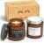 NORVENCE Scented Candles Gift Set, Stress Relief Candles for Home, Premium Soy Candle Set, Candles for Women and Men, Birthday & Christmas Gifts (Black & White, 7 oz)