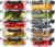 Liuruiyu 10 Pack Glass Food Storage Containers with Lids, Meal Prep Containers, Airtight Bento Boxes with Leak Proof Locking for Microwave, Oven, Freezer and Dishwasher, BPA Free