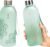 bzyoo 32 OZ 1 Liter Time Marker Water Bottle BPA Free Frosted Durable Plastic With Strap – Reusable Times To Drink For Sports Gym Valentines Gifts Him & Her (Color: Green)