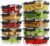 HOMBERKING 10 Pack Borosilicate Glass Meal Prep Containers with Locking Lids, Glass Food Storage Containers Set, Airtight Lunch Bento Boxes, BPA-Free & Leak Proof, 36oz & 14oz, Freezer, Oven Safe
