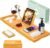 Artmalle Foldable Bathtub Tray for Tub, Bamboo Bathtub Caddy Tray Table with Book Stand for Luxury Bath, Bathroom Accessories for Women Men with Free Soap Dish (Semi-Simple, Natural) (Natural)
