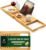 ROYAL CRAFT WOOD Premium Foldable Bathtub Tray Caddy – Wood Bath Tray for Tub, Bamboo Shelf, Expandable Bath Table Trays, Bathtub & Bathroom Accessories for New Home & Mothers, Birthday Gifts for Mom