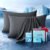 Ultra-Chill Cooling Pillowcase Set of 2 for Hot Sleepers, Softer Than Silk Pillow Cases for Protecting Hair & Skin, Breathable Bed Pillow Covers w/Zipper, Gifts for Women Men(Dark Gray, Queen)