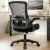 NEO CHAIR Office Desk Gaming Chair Computer High Back Mesh Seat with Rolling Wheels Ergonomic Adjustable Comfy Flip-up Armrests Lumbar Support Height for Home (Black)