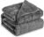 Sherpa Fleece Adult Weighted Blanket, 15 Pounds Dual Sided Soft Plush Blanket for Couch Bed Sofa, Heavy Thick Blankets with Glass Beads Great for Sleep, 48 x 72 inches, Dark Grey on Both Sides