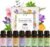 8 Pcs Pure Essential Oils Set for Diffuser, Home Care, Candle, Soap, Clean, Perfume, Laundry – Peppermint, Lavender, Rose, Clove-Organic Aromatherapy for Women and Mom Gift 10ml Each Mother’s Day