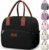 HOTOR Lunch Bag for Women & Men – Wear-Resistant Insulated Lunch Box with Large Capacity, Multi-Functional Cooler Bag for Office, Picnic, Black, 10L,10.60″ x 5.90″ x 9.50″
