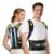 Rakiie Posture Corrector for Women Men, 4 Back Support Brace Bars, Adjustable Shoulder Straightener with Cushioned Pads for Hunchback, Round Shoulders, Back Pain Relief, Blue M