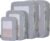 4 Set Ultralight Compression Packing Cubes Travel for Suitcases ，Compressible Mesh Packing Cubes for Travel Women Packing Organizers (Gray)