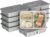 Bentgo Prep – 20-Piece 3-Compartment Reusable Meal Prep Containers with Lids, PFAS & BPA Free Materials, Durable, Microwave, Freezer, & Dishwasher Safe To Go Food Storage (Silver)