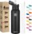 Han’s Bottle Sports Water Bottle – 24 Oz, Straw Lid, Leak Proof, Vacuum Insulated Stainless Steel, Double Walled, Thermo Mug,Black
