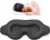Sleep Eye Mask for Men Women, Sleeping Mask for Side Sleeper, Travel Blackout Night Blindfold Eye Shade Cover with Adjustable Strap (Black)