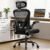 Office Chair, Ergonomic Office Chair with Headrest, Comfy Home Office Desk Chairs with Lumbar Support & Flip-up Armrests, 330LBS High Back Mesh Computer Desk Chair for Home Office, Black