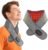 Cordless Neck Heating Pad for Pain, Neck Massager with 660nm 850nm Red Light, Heated Neck Wrap with 3000mAh Rechargeable, 3 Levels Heat & Massage, Gray