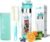 NEW AquaFrut Bottom Loading Fruit Infuser Water Bottle Complete Bundle Includes Bottle Brush, Insulating Sleeve & Infusion Recipe eBook. Leak Proof Sweat Proof BPA-Free (Teal)