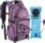 NOOLA Hydration Backpack with 3L Water Bladder – 25L Water Backpack for Hiking, Cycling, Running, Biking – Lightweight Hiking Pack Bag with Rain Cover, Phone Holder and Trekking Pole Holders, Purple