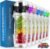 Hydration Nation 34oz Fruit Infuser Water Bottle – BPA Free Water Infuser Bottle with Dual Non-slip Grip & Flip Top Cap – Time Marked Water Bottle With Fruit Infuser Rod For Home & Outdoors (Black)