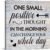 Inspirational Farmhouse Canvas Print Wall Art Decor One Small Positive Thought in the Morning Can Change Your Whole Day Sign Painting Plaque Rustic Home Decoration (8 X 8 Inches, Framed)