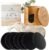 Reusable Makeup Remover Pads with Bamboo Holder – Washable Bamboo Cotton Rounds for Face, Toner & Sensitive Skin – Eco Friendly Zero Waste Skincare Set by EIRA
