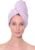 Texere Women’s Viscose from Bamboo and Cotton Terry Spa Hair Towel – Fast Drying, Absorbent Hair Wrap Twist Turban for Long, Thick, and Curly Hair (Tya, Lavender Fog, U)