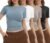 Dalavch 4 Pack Women’s Workout Shirts Compression Short Sleeve Crew Neck Running Yoga Gym Athletic Fitted Crop T-Shirts Top