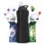 Cirkul 32oz. Matte Black Stainless Steel Water Bottle Starter Kit with Black Lid and 2 Flavor Cartridges (1 LifeSip Blueberry Grape, 1 GoSip Kiwi Berry) No Sugar, Zero Calorie Drink Mix