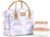 Fit & Fresh Bloomington Lunch Bag for Women – Insulated Large Lunch Box for Work with Containers, Leak-Resistant, Stain-Resistant, Zipper Closure, Lavender Toile