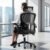 Ergonomic Office Chair, High Back Desk Chair with Flip-up Arms, 300 LBS Mesh Computer Chair with Adjustable Headrest & Lumbar Support, Comfy Gaming Chair for Adults, Home Office Desk Chairs (Black)