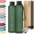 KIVY Slim Water Bottle 32oz [Lightweight & Shatterproof] Fits Backpack & Cupholder for Travel, Sports, School, Gym – Dark green – Gym water bottle screw top – Dishwasher Safe