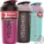 VELOMIX -3 PACK- 14 oz Protein Shaker Bottle for Protein Mixes – 3x Wire Whisk | Leak Proof Shaker Cups for Protein Shakes | Stackable Protein Shaker Bottle Pack | Dishwasher Safe (Mixed Colors)