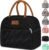 Coobiiya Lunch Box Lunch Bag for Women Men,Reusable Cute Lunch Pail bag,Leakproof,Insulated LunchBox Tote Compact 10L, Cooler Lunch Container for Work Travel Office (Black)