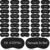 Eurzom 40 Pcs Funny Sleep Eye Mask Soft Night Mask Bulk for Sleeping Blackout Blindfolds with Adjustable Strap for Women Men Kids Nap Meditation Party Travel Gifts Favors(Black)