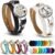 Bonuci 2 Pcs Essential Oil Diffuser Bracelet Gift for Mother’s Day Aromatherapy Fragrance Locket Bracelet Adjustable with 6 Replacement Leather Band and 18 Refill Pad for Women Wife Friend Birthday