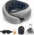 Purroch G-Shape Memory Foam Travel Neck Pillow – 100% Pure Foam Ergonomic Support with Eye Mask & Ear Plugs for Airplane Flights, Car Trips & Office Naps, Beige Gray