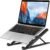 BESIGN LS01 Pro Ergonomic Laptop Stand, Plastic Laptop Riser, Portable and Adjustable Notebook Computer Holder Compatible with 10-14″ Laptops (Black)
