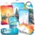 Large Compression Packing Cubes for Travel-Packing Cube Luggage Organizers 7 Piece Set for Checked Luggage-Ultralight, Expandable/Compression Bags by TRIPPED Travel Gear (Bucketlist)