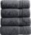Springtree Home Luxury Viscose from Bamboo Bath Towel Set of 4 | 35% Viscose from Bamboo – 65% Cotton | Absorbent Quick-Dry Towels for Bathroom | Oeko-TEX Standard 100 Cotton | Iron Grey