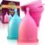 Talisi Menstrual Cups Set of 2 with Collapsible Silicone Foldable Sterilizing Cup – Tampon and Pad Alternative – Feminine Menstruation Soft Reusable Period Cup for Regular Heavy Flow with Sterilizer